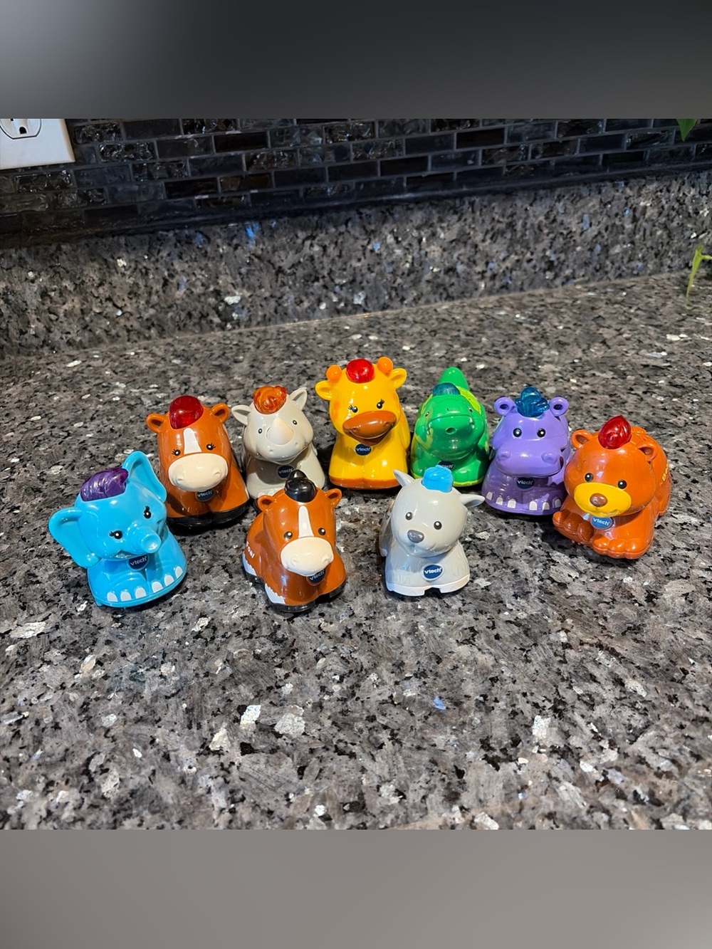 VTech Go Go Smart Animals Friends Zoo Farm-Lights Sounds Fun Toy Set of 9 Parts